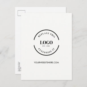 Postal Sitio web del logotipo empresarial Personalizado s