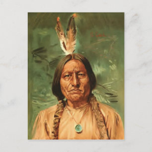 Postal Sitting-Bull pintado por William Gilbert Gaul 1890