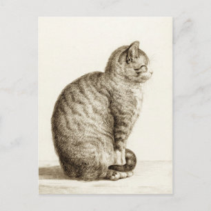 Postal Sitting cat - Jean Bernard