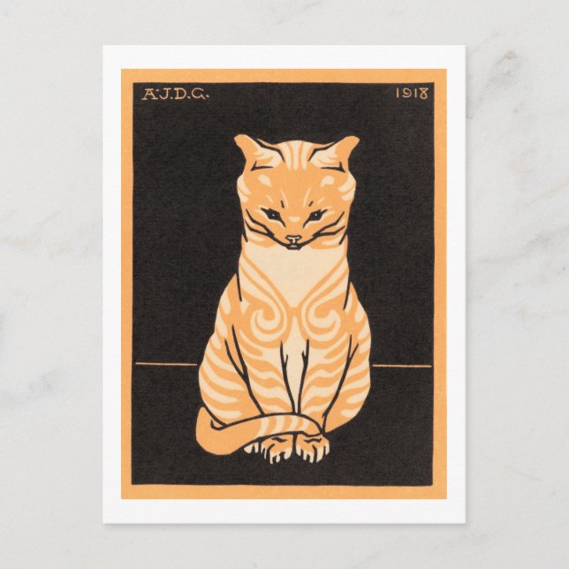 Postal Sitting Cat, Julie de Graag (Anverso)