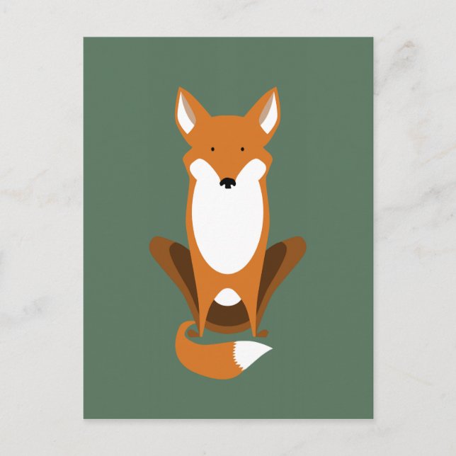 Postal Sitting Fox (Anverso)