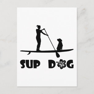 Postal Sitting SUP Dog
