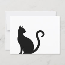 Sitzende schwarze Katze