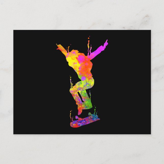 Postal Sk8 Skateboarder Skatepark Sk8ing Skatehall (Anverso)