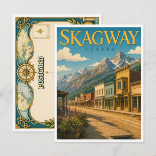 Postal Skagway Alaska Calle Broadway GeoSaga