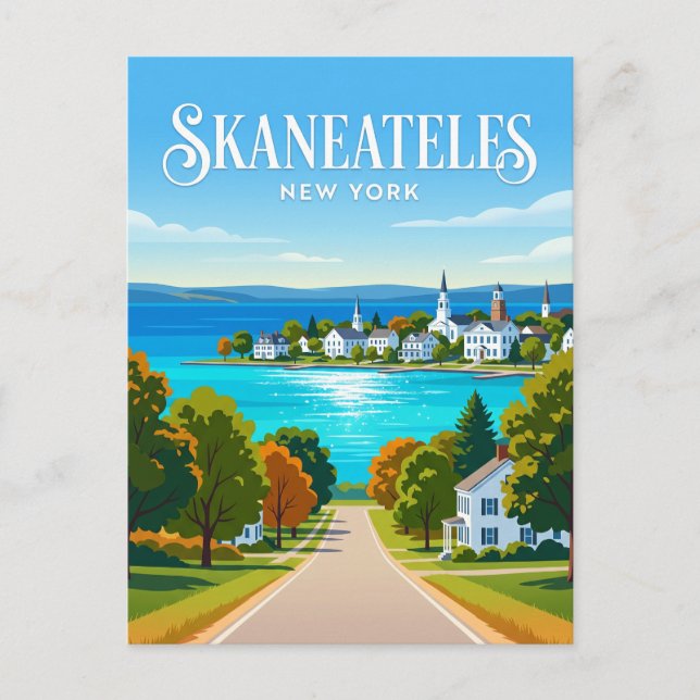 Postal Skaneateles EE. UU. (Anverso)