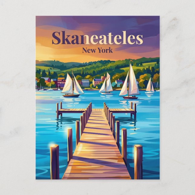 Postal Skaneateles EE. UU. (Anverso)