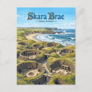 Postal Skara Brae Escocia
