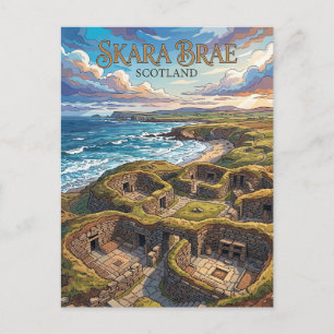 Postal Skara Brae Escocia
