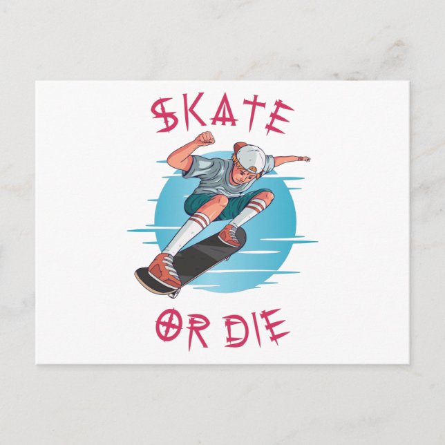 Postal Skate o muere Skateboard Boy (Anverso)