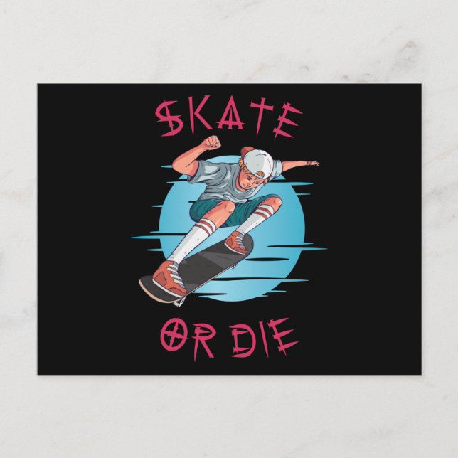 Postal Skate o muere Skateboard Boy (Anverso)