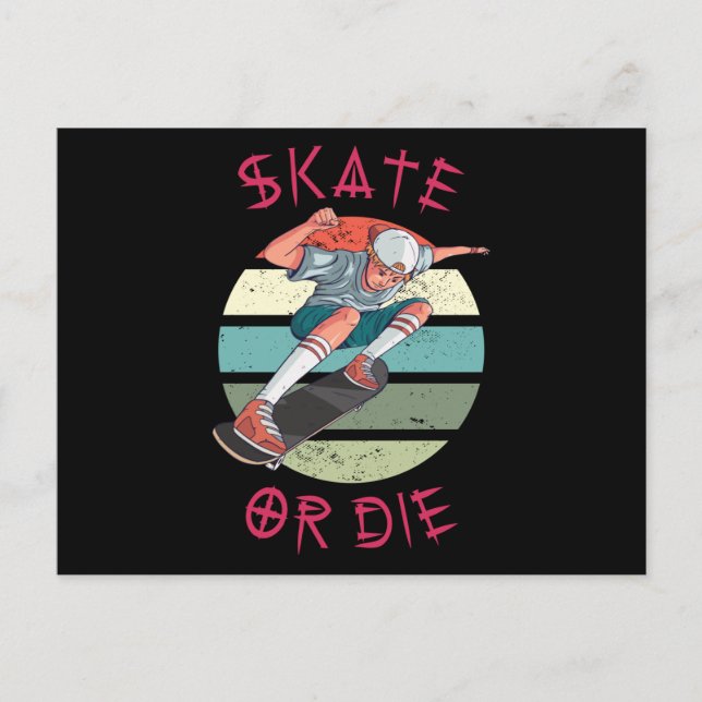 Postal Skate o muere Skateboard Boy (Anverso)