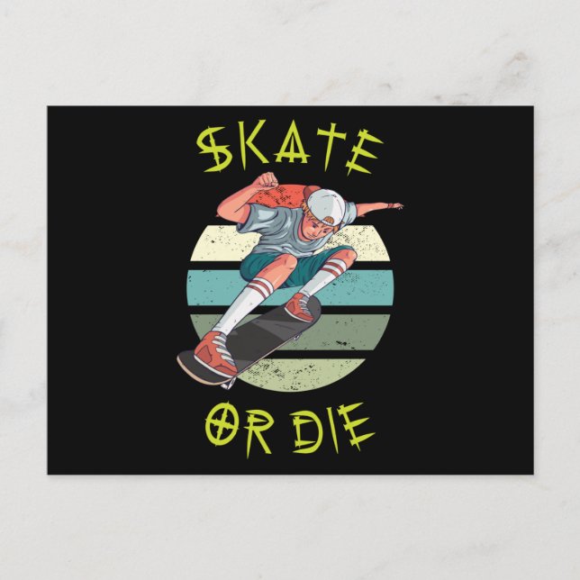 Postal Skate o muere Skateboard Boy (Anverso)