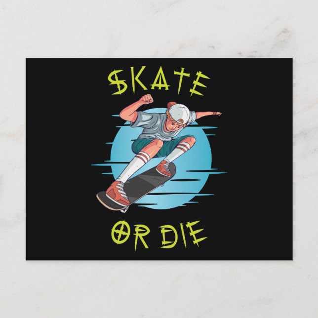 Postal Skate o muere Skateboard Boy (Anverso)