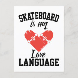 Postal Skateboard es mi lenguaje de amor - Funny Skateboa