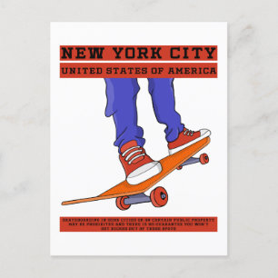 Postal Skateboard Guay de Nueva York