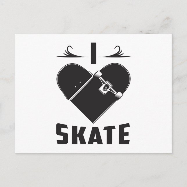 Postal Skateboard Skater Kickflip Skating Funny Gift Idea (Anverso)