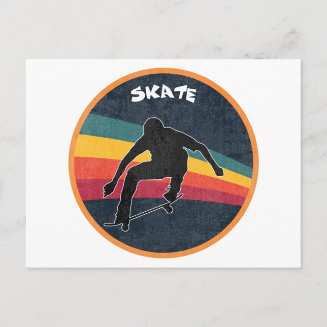 Postal Skateboarder Retro Skate Skateboarding 80 (Anverso)
