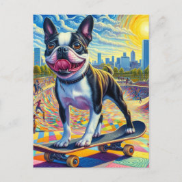 Postal Skateboarding Boston Colorful Surreal