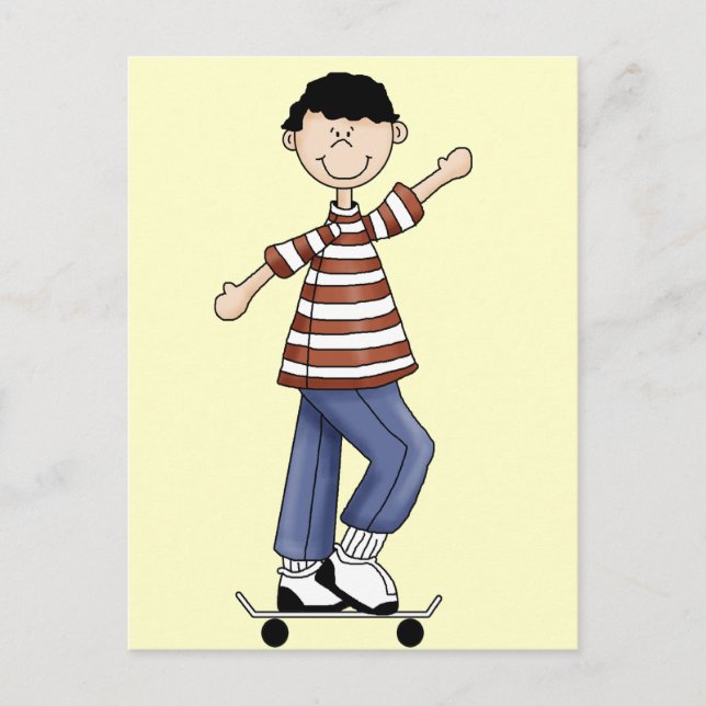 Postal Skateboarding Boy (Anverso)