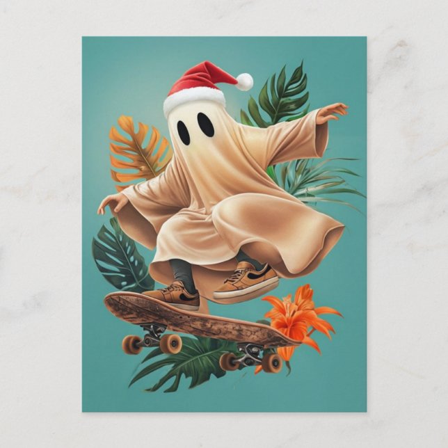 Postal Skateboarding Santa Ghost (Anverso)