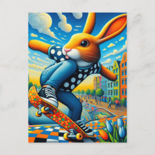 Postal Skatebodge Surreal Adorable Rabbit