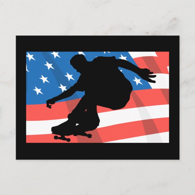 Postal Skater americano (Anverso)