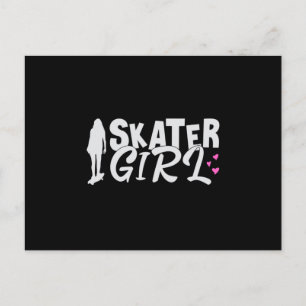 Postal Skater Chica Sk8 Skateboard Skate Gift Idea