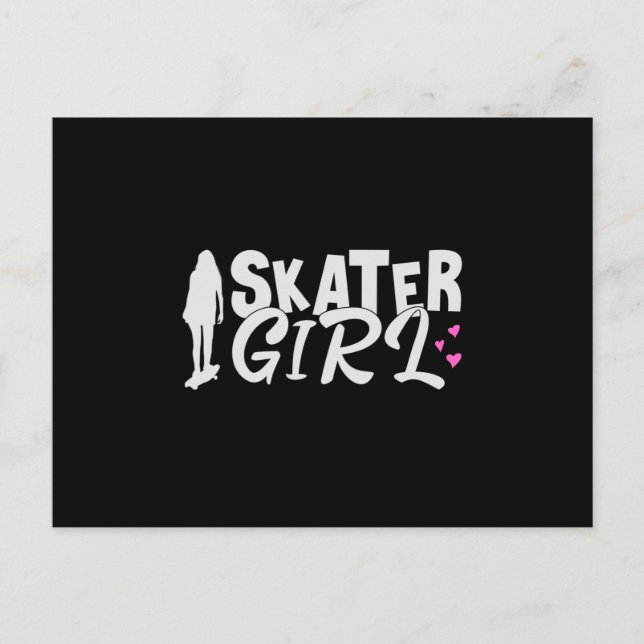 Postal Skater Chica Sk8 Skateboard Skate Gift Idea (Anverso)
