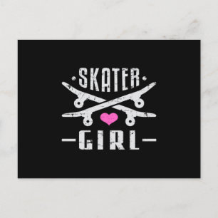 Postal Skater Chica Skateboard Skateboard Skate Gift Idea