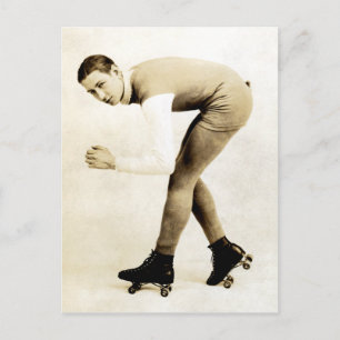 Postal Skater Roller de los años 1920