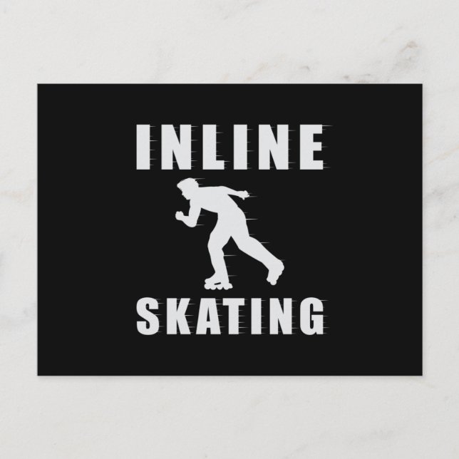 Postal Skates Inline Skater Inliner Gratificante Regalo (Anverso)
