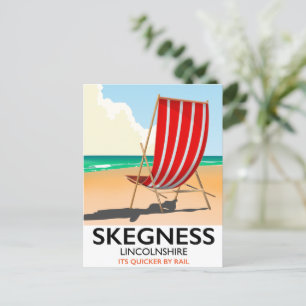 Postal Skegness poster de playa de Lincolnshire