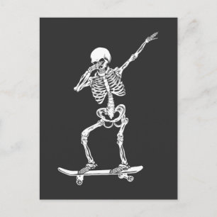 Postal Skeleton Dabbing Skeleton Skateboard Retro