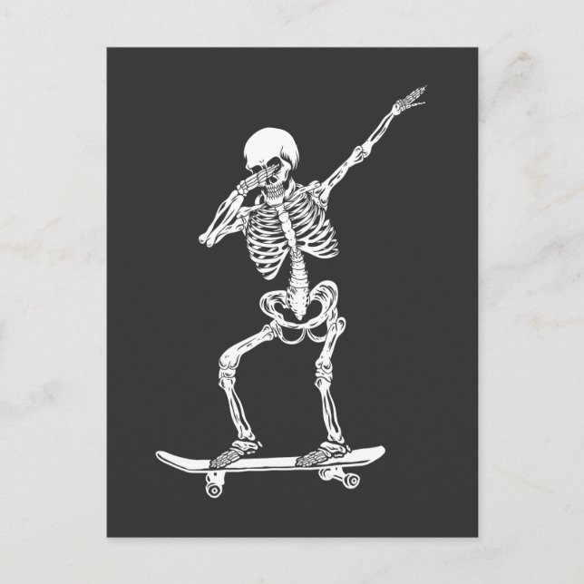 Postal Skeleton Dabbing Skeleton Skateboard Retro (Anverso)
