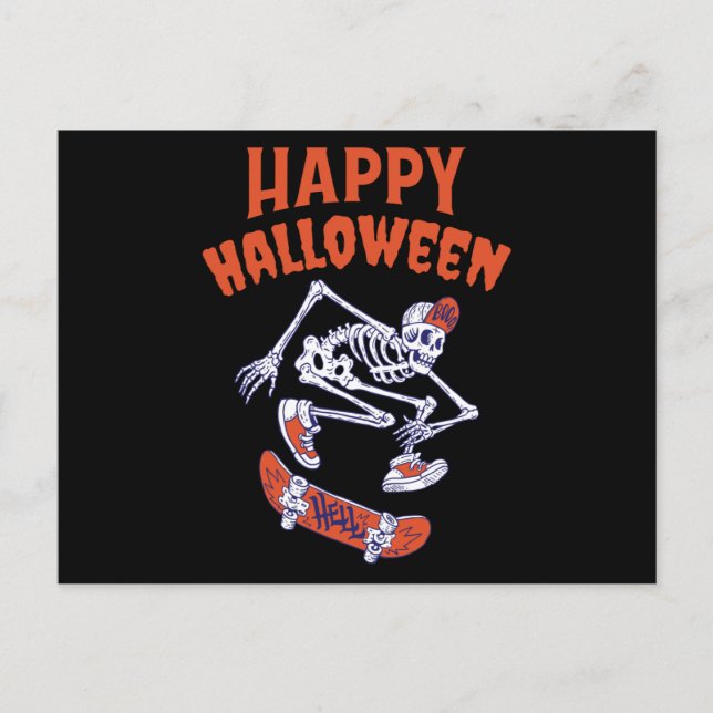 Postal Skeleton de Halloween (Anverso)