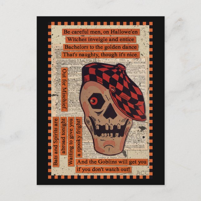 Postal Skeleton deportivo (Anverso)