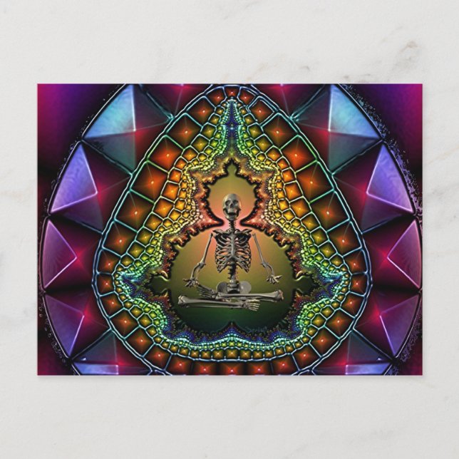 Postal Skeleton Meditation kaleidoscope Fractal (Anverso)