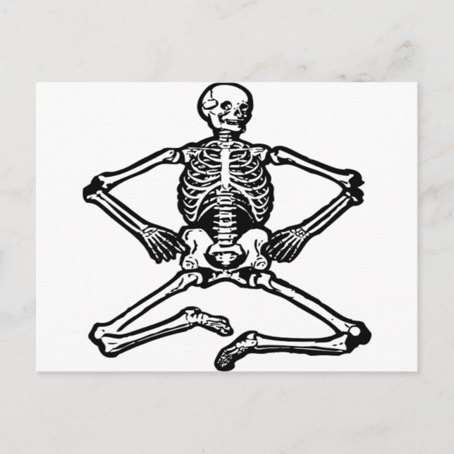 Postal Skeleton negro (Anverso)