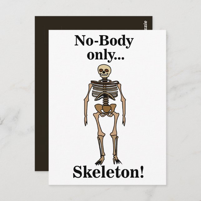 Postal Skeleton No-Body Funny (Anverso / Reverso)