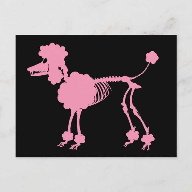 Postal Skeleton Pink Poodle (Anverso)