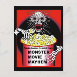 Postal Skeleton Poster de Halloween come palomitas
