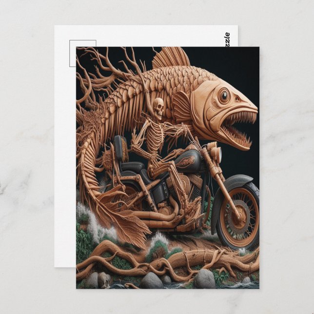 Postal skeleton recorrió su camino de ciclismo de helicóp (Anverso / Reverso)