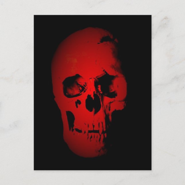 Postal Skeleton rojo (Anverso)
