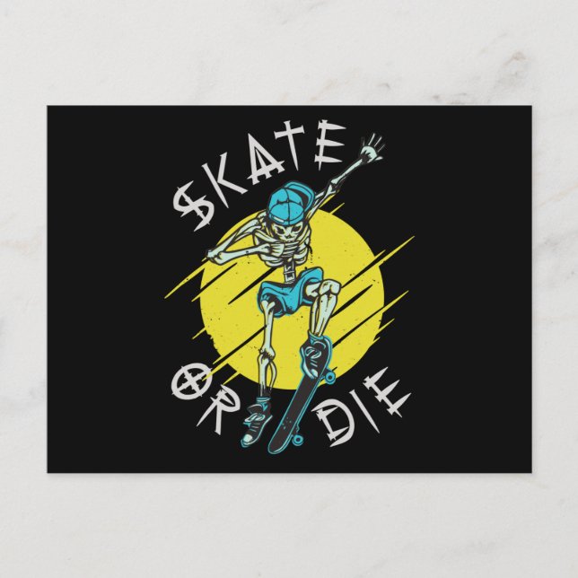 Postal Skeleton Skateboarder (Anverso)