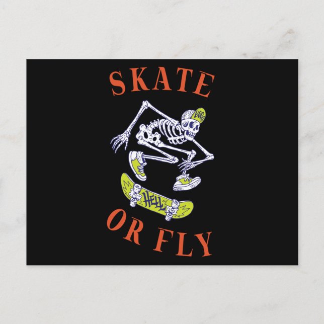 Postal Skeleton Skateboarder (Anverso)