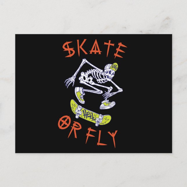 Postal Skeleton Skateboarder (Anverso)