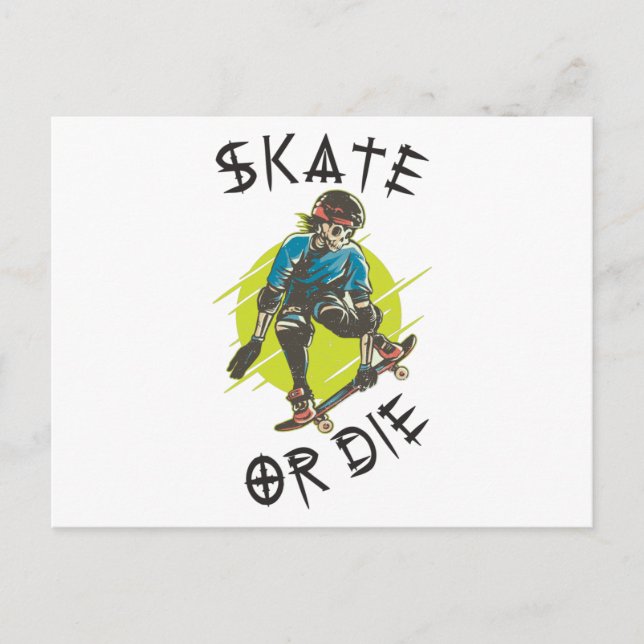Postal Skeleton Skateboarder (Anverso)