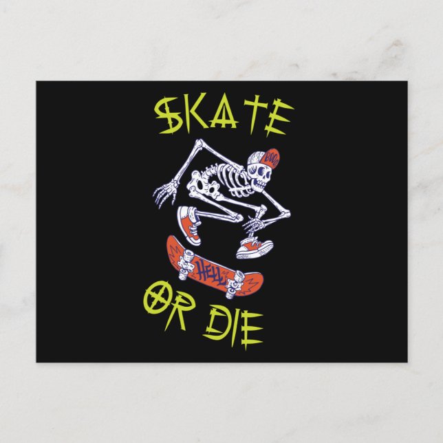 Postal Skeleton Skateboarder (Anverso)