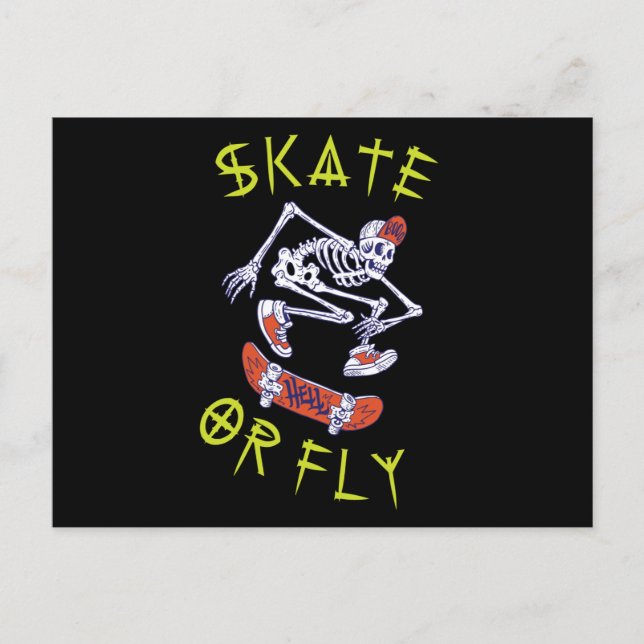 Postal Skeleton Skateboarder (Anverso)